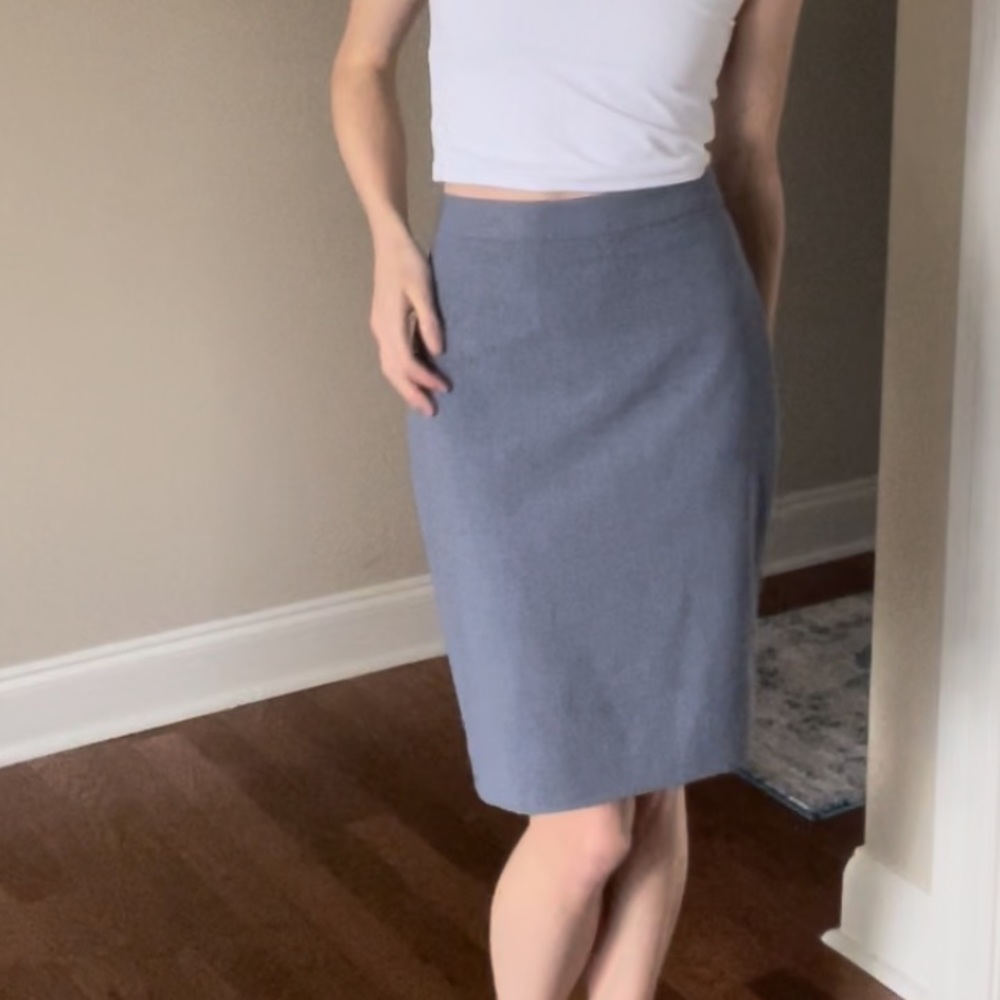 Banana republic steel grey pencil skirt